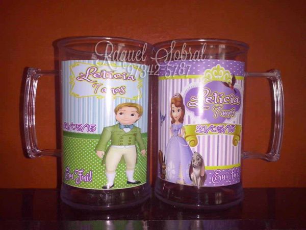 Caneca de Acrílico Princesa Sofia