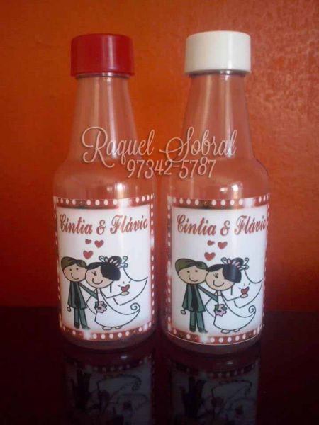 Garrafinha pvc Casamento